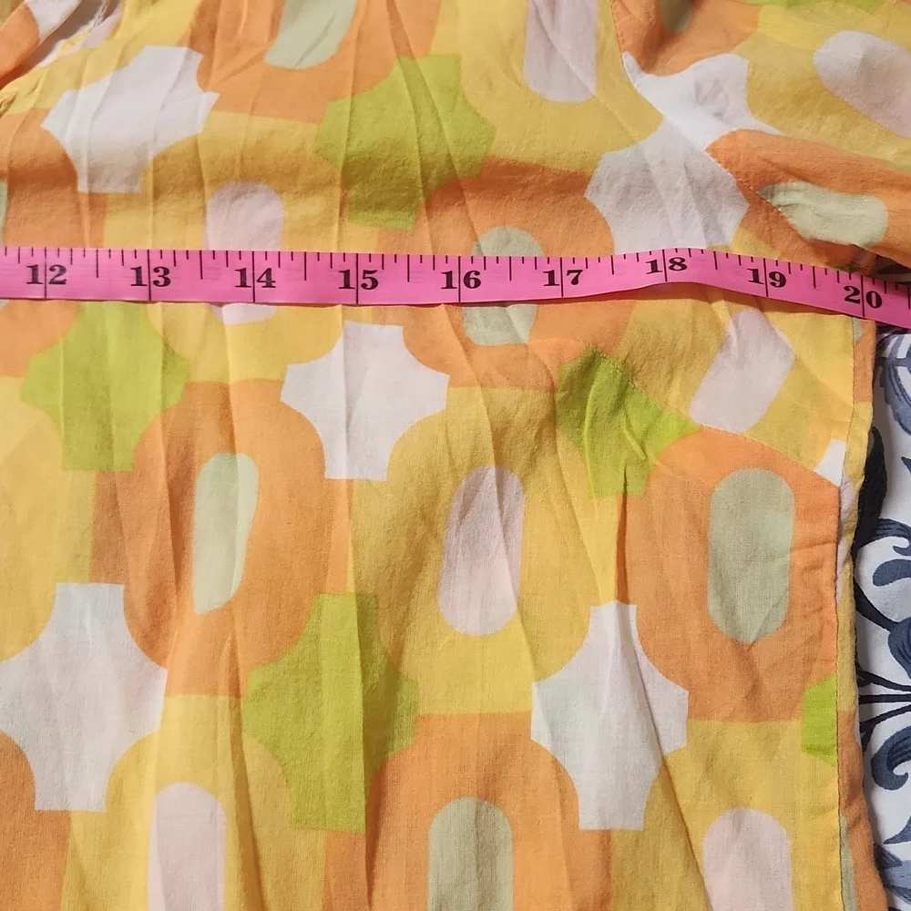 J. Crew Yellow and Orange Retro Top, Size Small - Picture 8 of 9